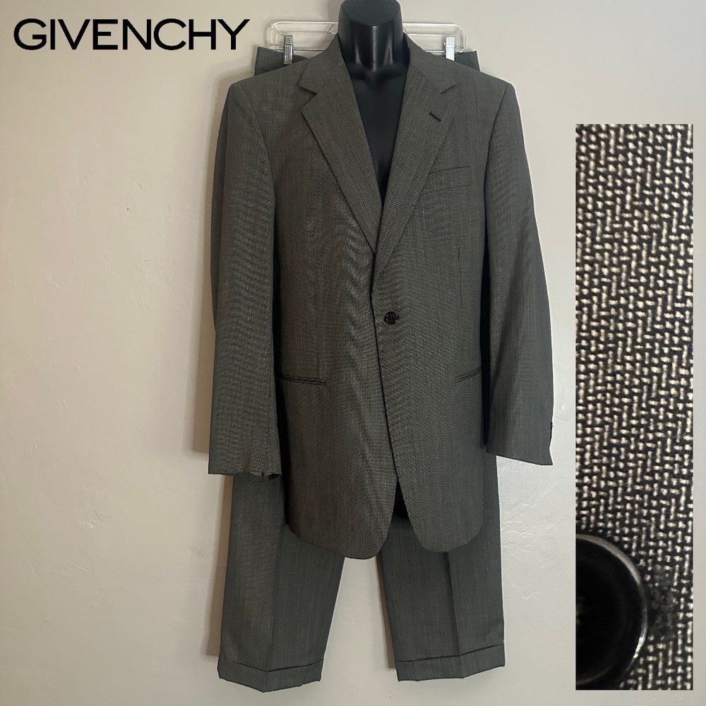 Givenchy Full Suit 42L Pants 33" waist 31" inseam Gently worn 100% worsted wool